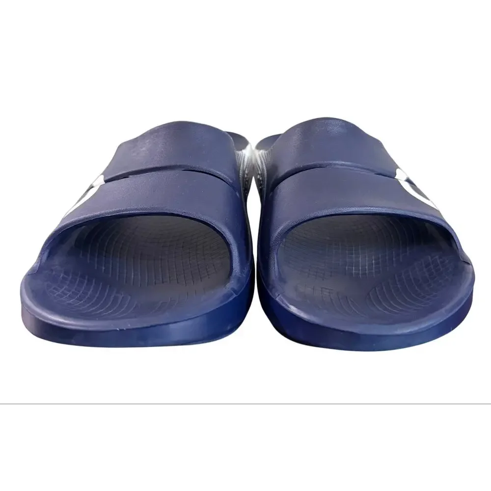 Oofos Ooahh Sport Slide Matrix Navy Men’s 13 Beach Pool Summer Comfort Sandal